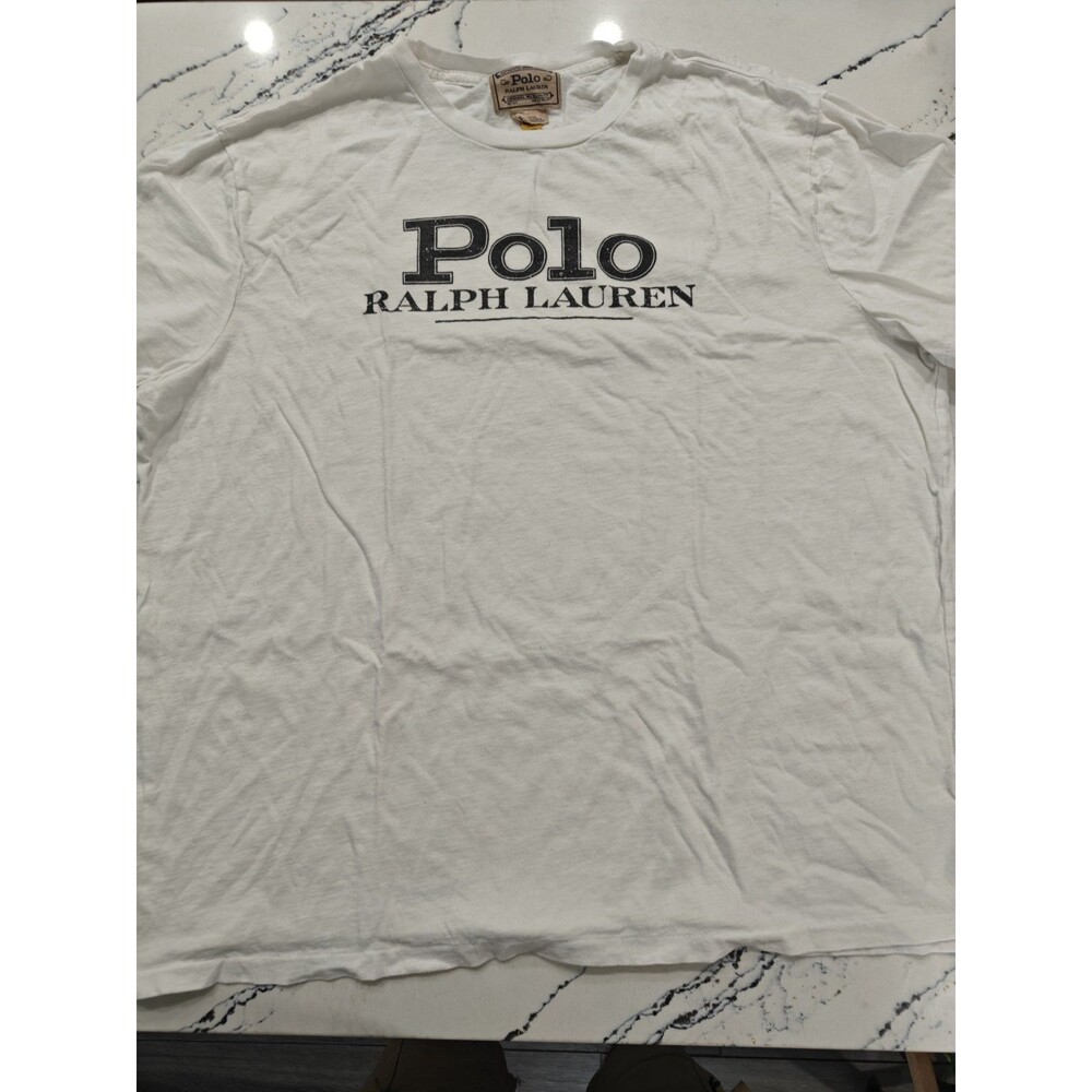 Polo Ralph Lauren Denim Goods T Shirt White XL Spell Out